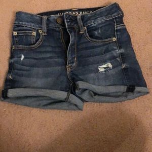 American Eagle Ripped High Waisted Shorts